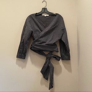 Lovers + friends striped wrap top